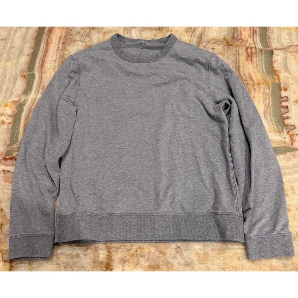 Lululemon Mens‎ Pullover Sweatshirt Heathered Gray Long Sleeve Crew Neck M